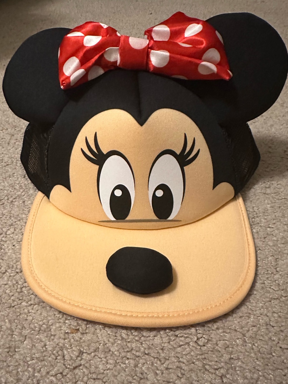 NWT Disney Parks Minnie Mouse Face Hat Girls/ Women Ears SnapBack Bow
